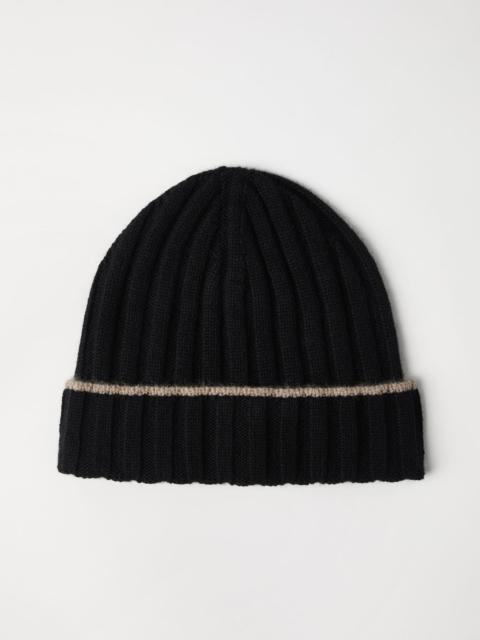 Brunello Cucinelli Cashmere rib knit beanie