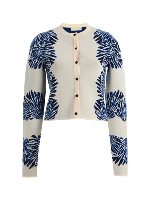 ULLA JOHNSON Carina Knit Jacquard Cardigan multi