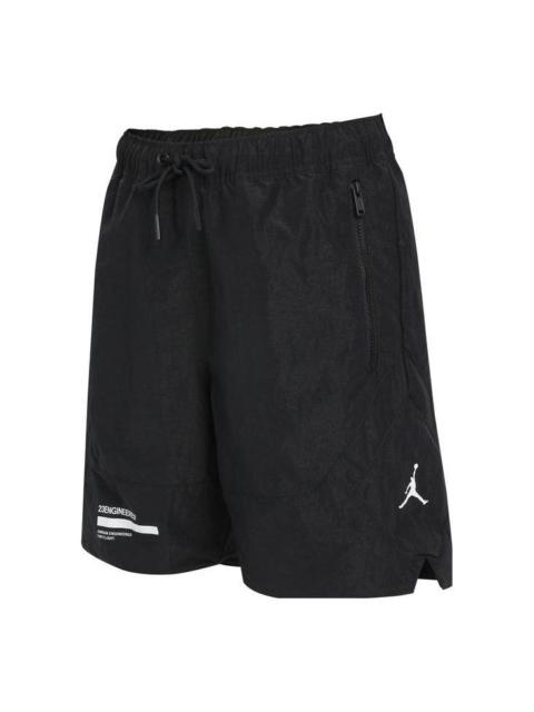 Jordan Air Jordan Solid Color Lacing Straight Sports Shorts Black DM9981-010