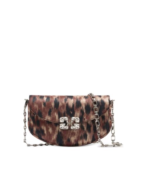 GANNI Lulu leopard-print crossbody bag