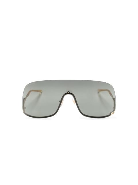 GUCCI half-rimless shield-frame sunglasses