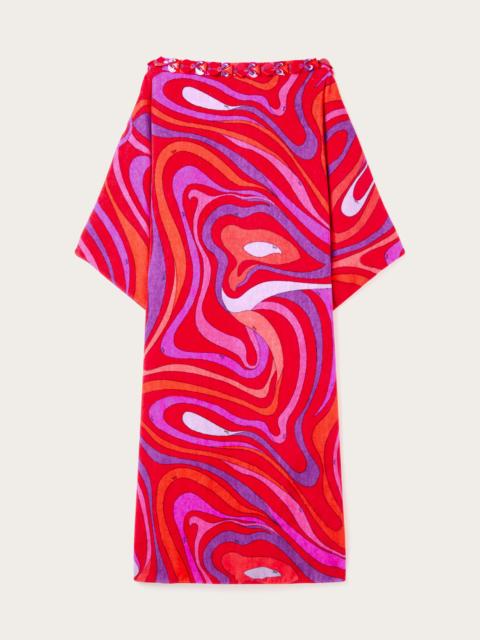 PUCCI MARMO PRINT EMBROIDERED KAFTAN