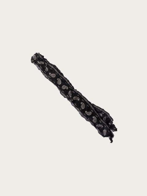 Kapital WASHER Silk MOGA Scarf (PAISLEY) - Black