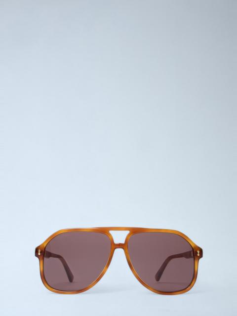 GUCCI Aviator Tortoiseshell Sunglasses