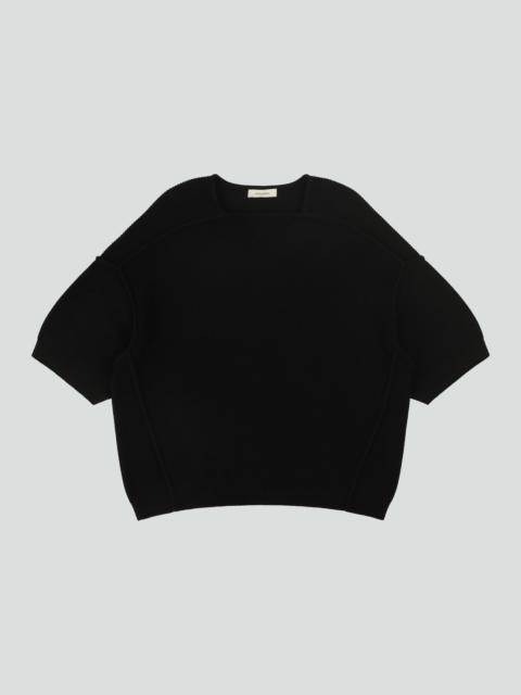 entire studios KNIT BLOCK TEE BLACK