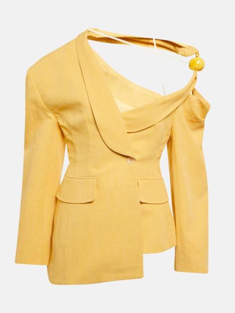 JACQUEMUS La Veste Baska linen-blend blazer