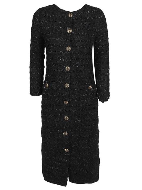 BALENCIAGA Wool midi buttoned dress