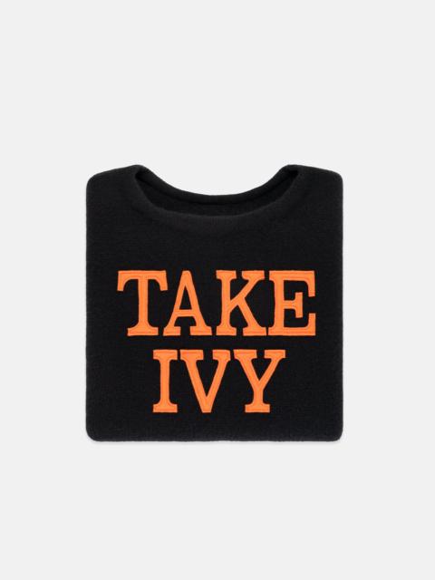 J. PRESS TAKE IVY STENCIL BOATNECK COTTON SWEATER