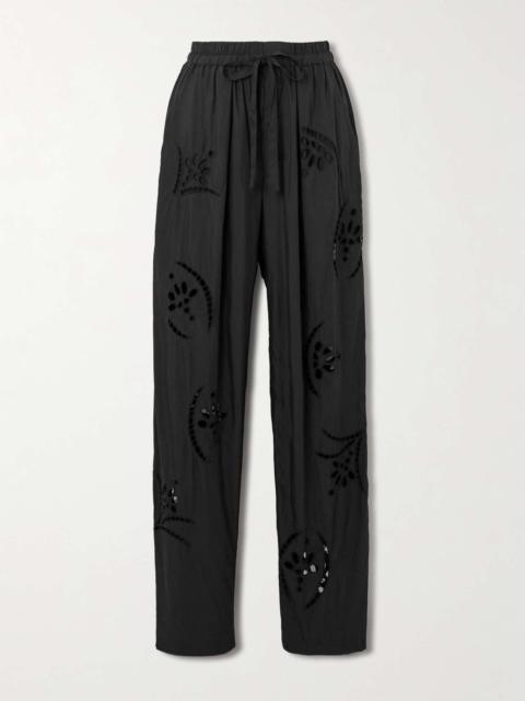 Isabel Marant Hectorina broderie anglaise modal-blend wide-leg pants