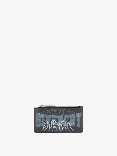 Givenchy ZIPPED CARD HOLDER IN MULTI LOGO LEATHER