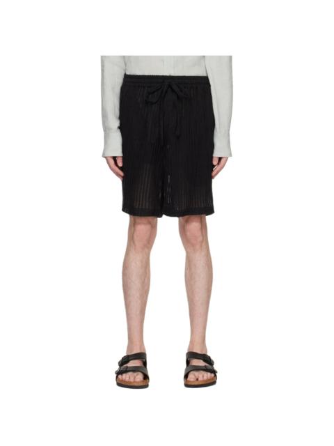 COMMAS Black Stripe Shorts