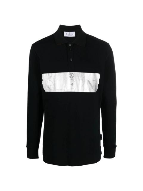 logo-print polo shirt