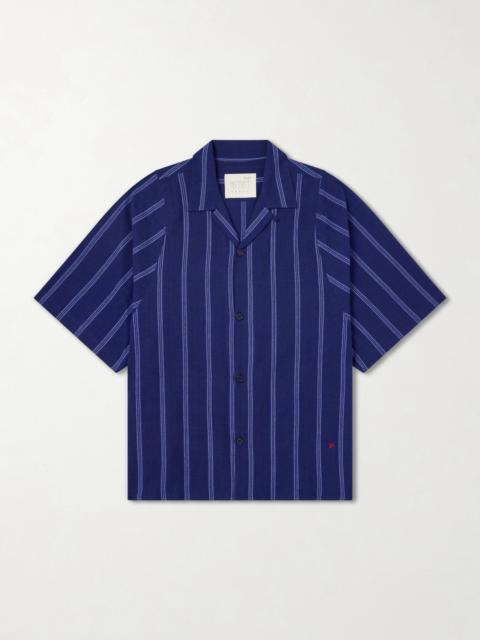 KARDO Yusuke Camp-Collar Striped Cotton Shirt