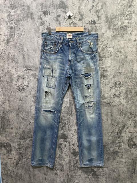 기타 브랜드 Edwin × Japanese Brand - Edwin Distressed Jeans Kapital Style Denim Pant