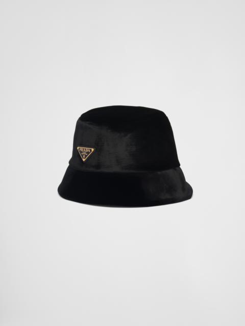 Velvet bucket hat