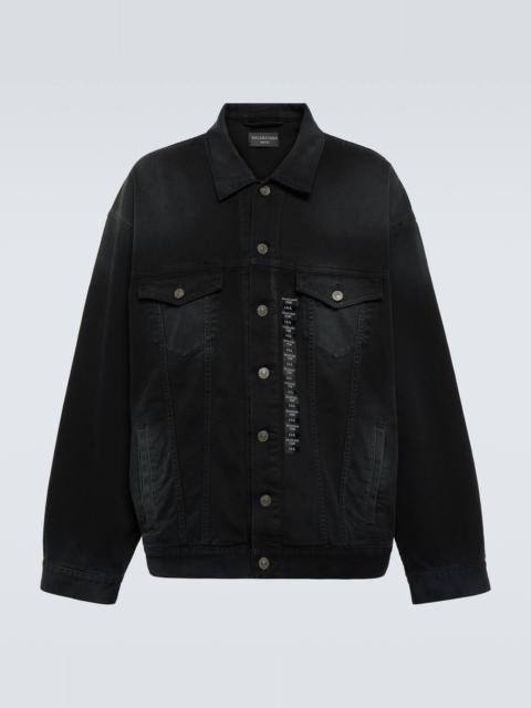 BALENCIAGA Size Sticker oversized denim jacket