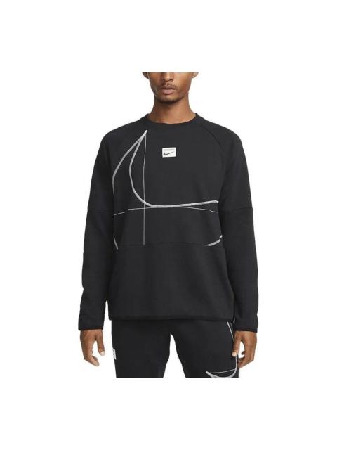 Nike Nike French Terry Cotton Blend Crewneck Sweatshirt 'Black' DQ6622-355