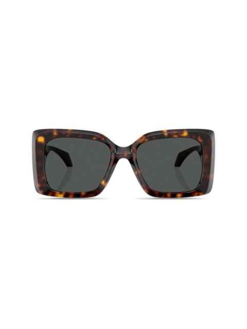 Medusa-plaque oversized-frame sunglasses