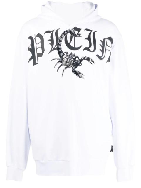 PHILIPP PLEIN logo-print long-sleeve hoodie