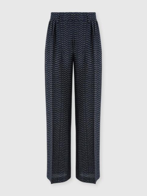 Missoni Classic viscose lamé trousers with Greek key motif