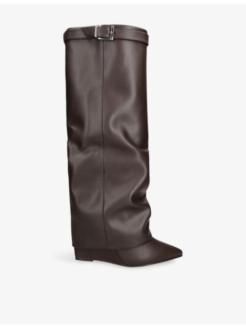 STEVE MADDEN Corenne GC2 Heeled Leather Knee-High Boots
