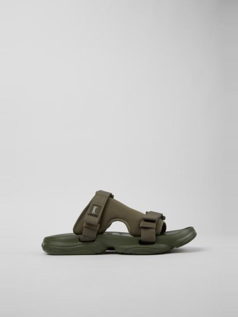 CAMPERLAB Green Textile Sandals for Men.