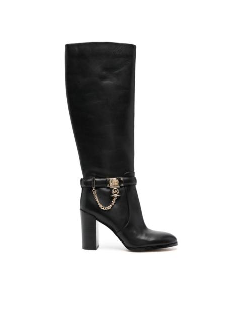 MICHAEL KORS Hamilton 100mm leather boots
