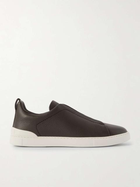 Triple Stitch Full-Grain Leather Sneakers