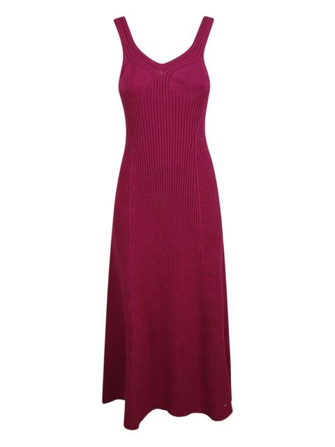 Jil Sander V-neck ribbed-knit dress