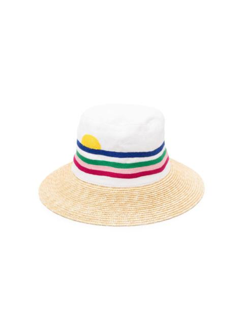 Palm Tree-embroidered sun hat