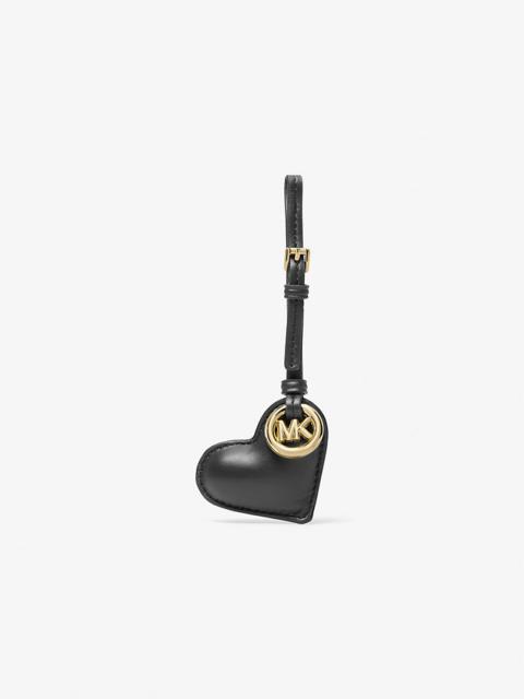 MICHAEL KORS Puffy Heart Leather Bag Charm