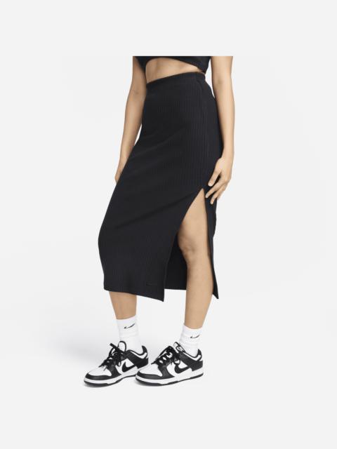 Women's Nike Sportswear Chill Knit Slim Ribbed Midi Skirt