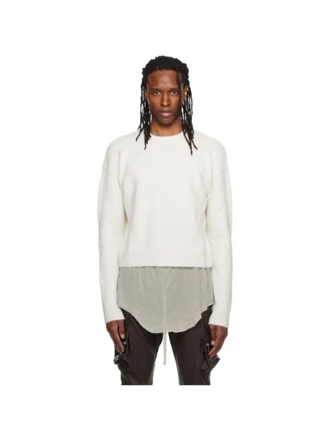 Rick Owens Off-White Tower Round Neck Sweater