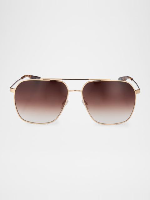 BARTON PERREIRA Rizzo 58mm Titanium Navigator Sunglasses