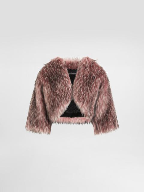 Dolce & Gabbana Short faux fur jacket