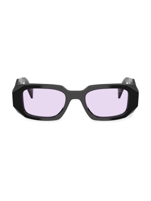 Prada Women's 51MM Rectangular Sunglasses - Purple Black