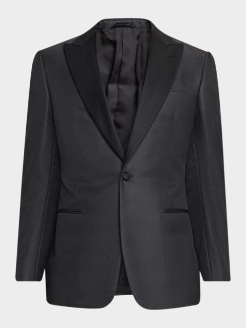 GIORGIO ARMANI Wool-Silk Micro Jacquard Dinner Jacket