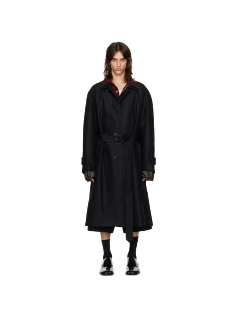 Maison Margiela Black Belted Trench Coat