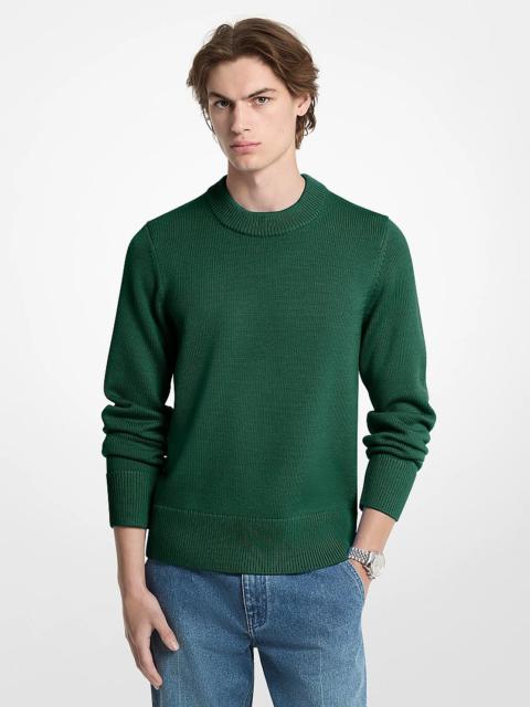 MICHAEL KORS Ribbed Wool Crewneck Sweater