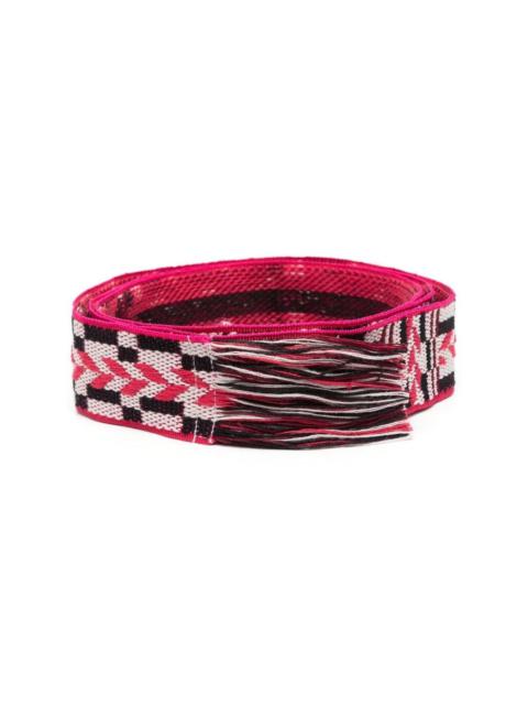 Etka fringe-trim belt