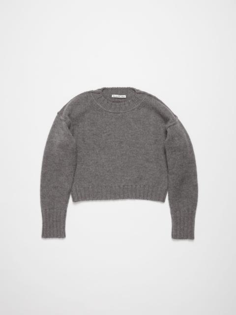 Crew neck wool jumper - Dark grey