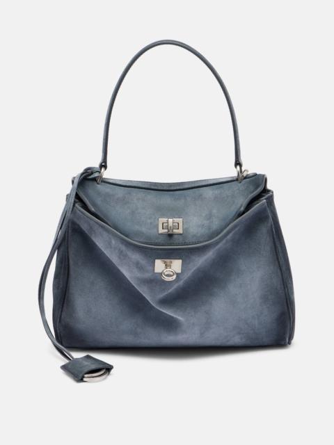 BALENCIAGA Rodeo Small suede top-handle bag