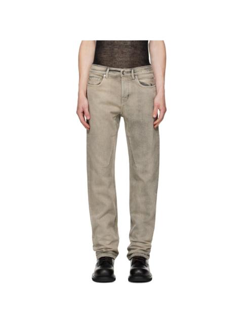 Rick Owens DRKSHDW Gray Tower Fog Cut Jeans