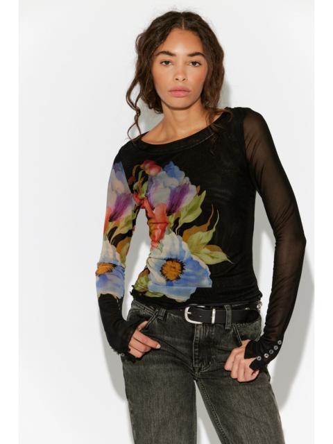 FREE PEOPLE Lilly Printed Long Sleeve Top