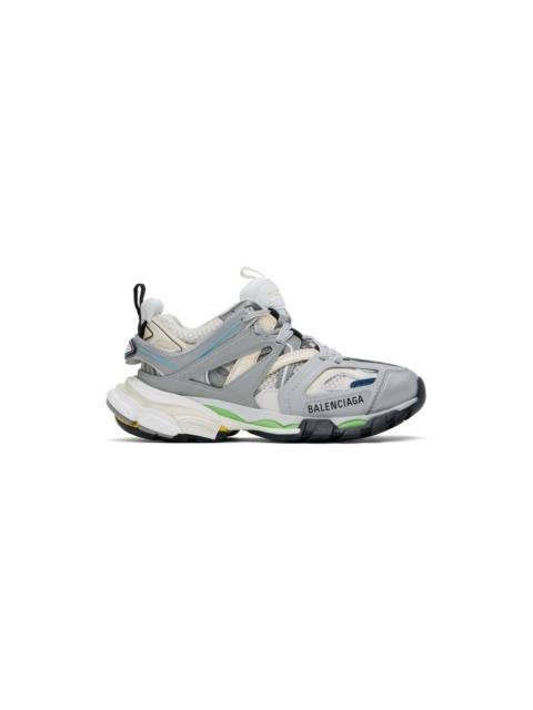 BALENCIAGA Silver & White Track Sneakers