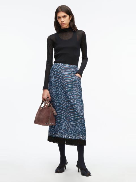 3.1 Phillip Lim Abstract Tiger Embellished Midi Skirt
