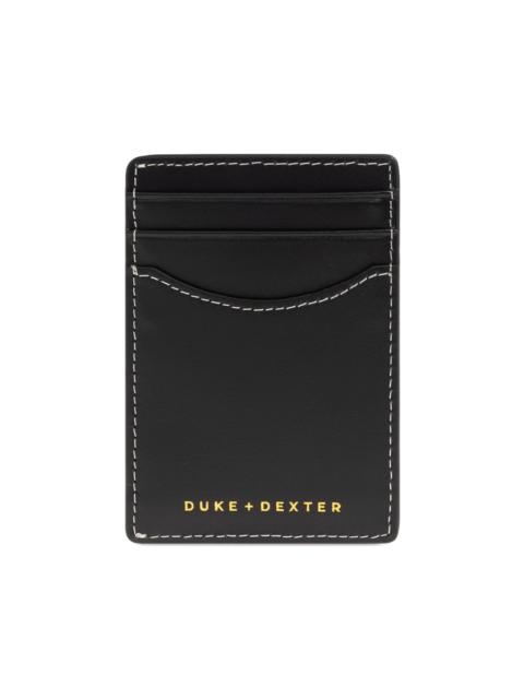 DUKE + DEXTER Dean cherry-print leather cardholder