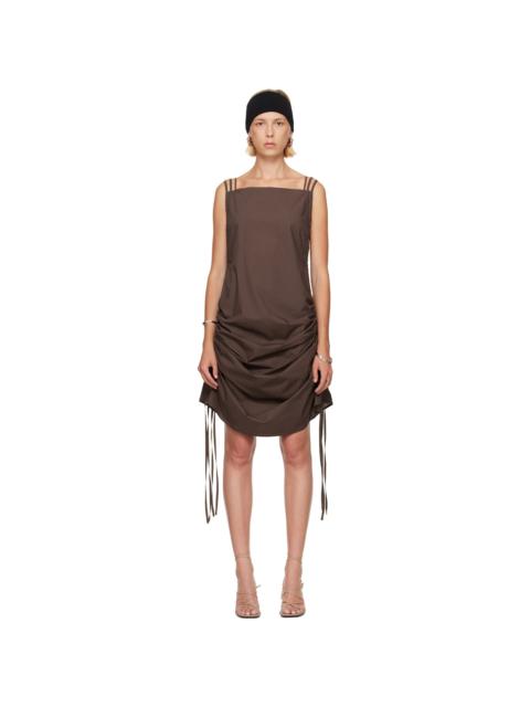 BASERANGE SSENSE Exclusive Brown Pictorial Midi Dress