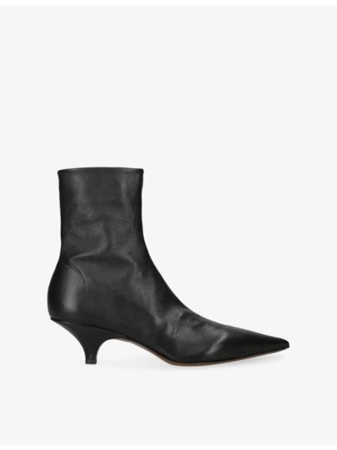 NEOUS Poera Stretch Leather Sock Ankle Boots