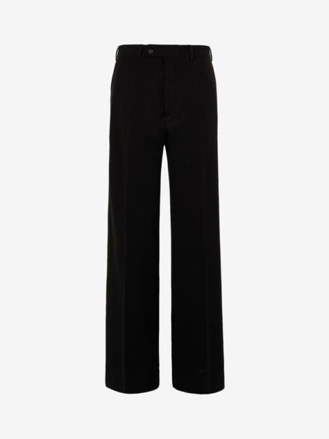 Flared wool trousers